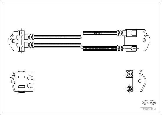 Corteco 19032831 - Тормозной шланг unicars.by