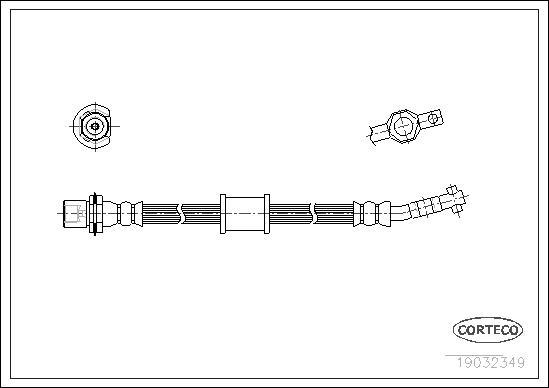 Corteco 19032349 - Тормозной шланг unicars.by