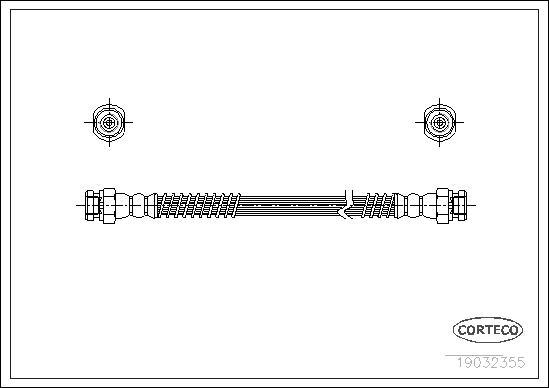 Corteco 19032355 - Тормозной шланг unicars.by