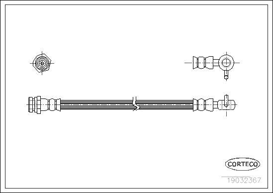 Corteco 19032367 - Тормозной шланг unicars.by