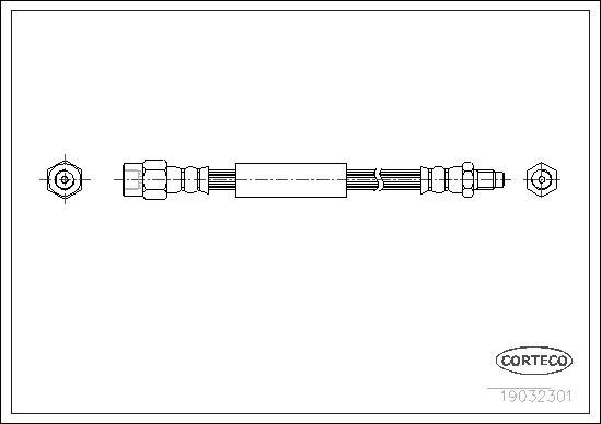 Corteco 19032301 - Тормозной шланг unicars.by