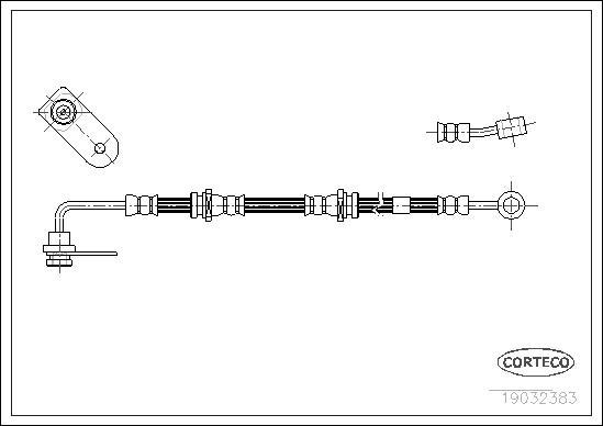 Corteco 19032383 - Тормозной шланг unicars.by