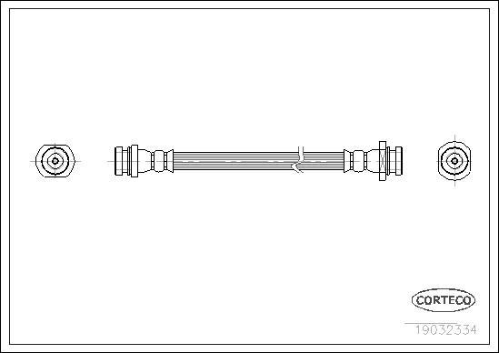 Corteco 19032334 - Тормозной шланг unicars.by