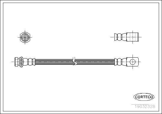 Corteco 19032328 - Тормозной шланг unicars.by