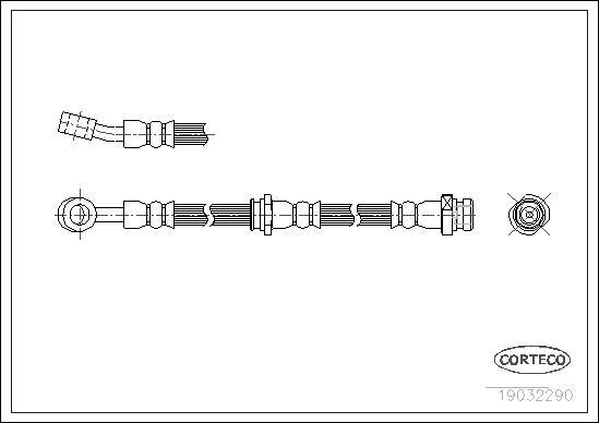 Corteco 19032290 - Тормозной шланг unicars.by