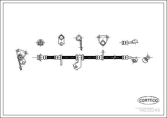 Corteco 19032249 - Тормозной шланг unicars.by