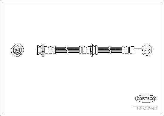 Corteco 19032240 - Тормозной шланг unicars.by