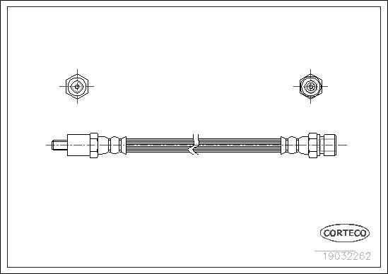 Corteco 19032262 - Тормозной шланг unicars.by