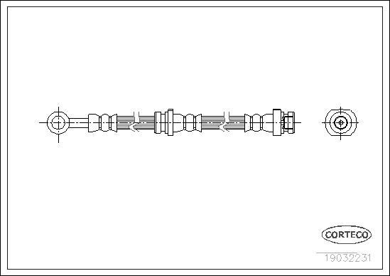 Corteco 19032231 - Тормозной шланг unicars.by