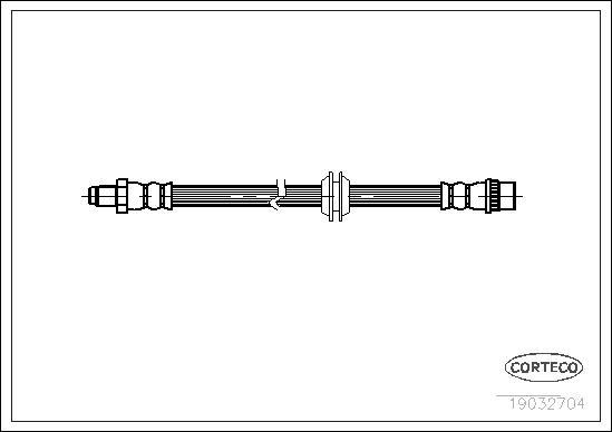 Corteco 19032704 - Тормозной шланг unicars.by