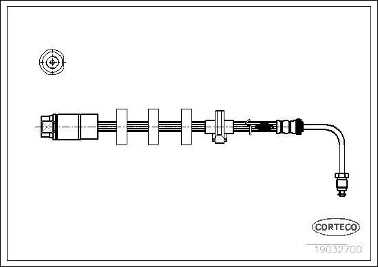 Corteco 19032700 - Тормозной шланг unicars.by