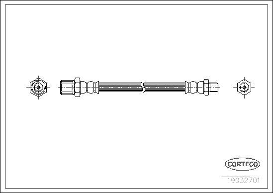 Corteco 19032701 - Тормозной шланг unicars.by