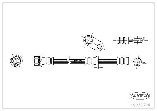 Corteco 19032714 - Тормозной шланг unicars.by