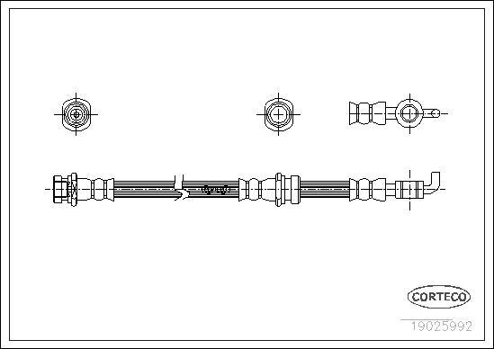 Corteco 19025992 - Тормозной шланг unicars.by