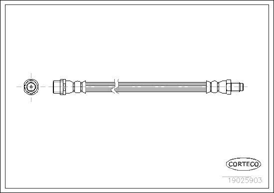 Corteco 19025903 - Тормозной шланг unicars.by