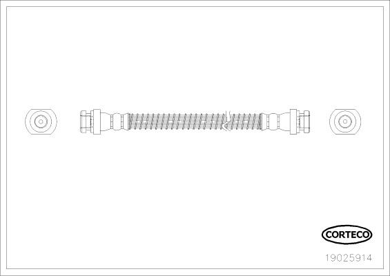 Corteco 19025914 - Тормозной шланг unicars.by