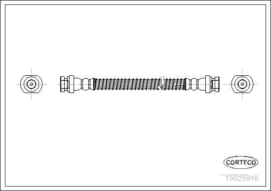 Corteco 19025916 - Тормозной шланг unicars.by