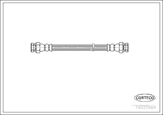 Corteco 19025984 - Тормозной шланг unicars.by