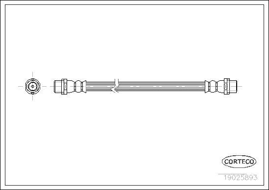 Corteco 19025893 - Тормозной шланг unicars.by