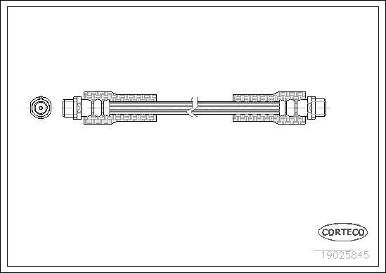 Corteco 19025845 - Тормозной шланг unicars.by