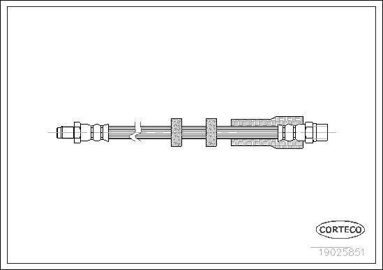 Corteco 19025851 - Тормозной шланг unicars.by