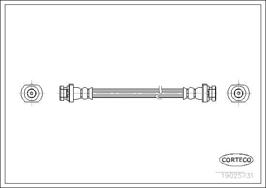 Corteco 19025731 - Тормозной шланг unicars.by