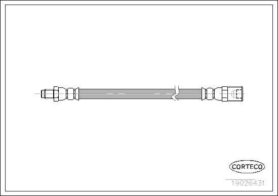 Corteco 19026431 - Тормозной шланг unicars.by