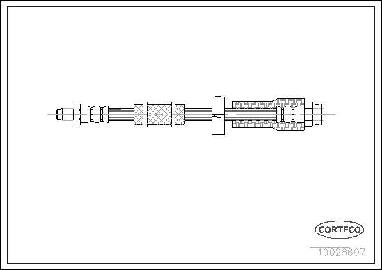 Corteco 19026697 - Тормозной шланг unicars.by