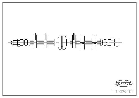 Corteco 19026010 - Тормозной шланг unicars.by