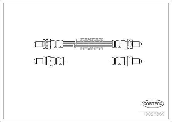 Corteco 19026869 - Тормозной шланг unicars.by