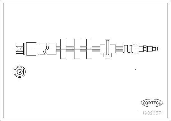 Corteco 19026371 - Тормозной шланг unicars.by