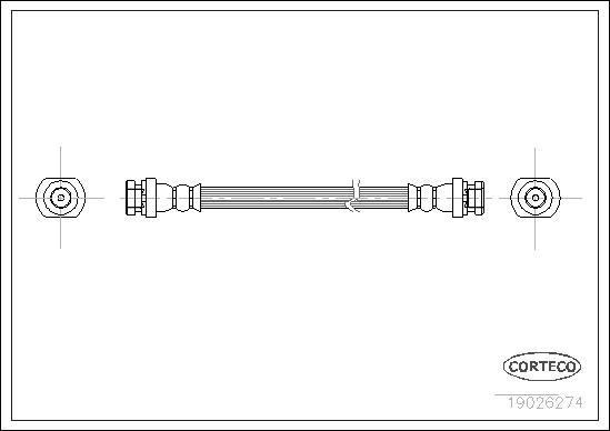 Corteco 19026274 - Тормозной шланг unicars.by