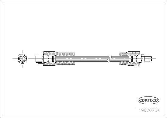 Corteco 19026704 - Тормозной шланг unicars.by