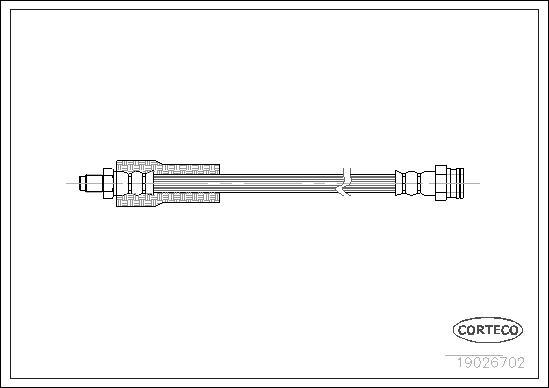 Corteco 19026702 - Тормозной шланг unicars.by