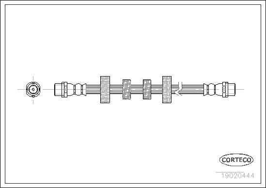 Corteco 19020444 - Тормозной шланг unicars.by