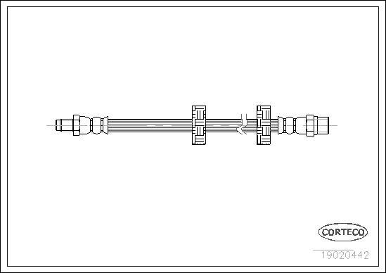 Corteco 19020442 - Тормозной шланг unicars.by