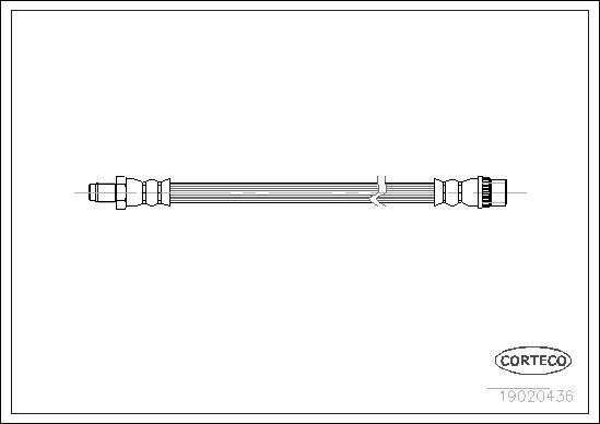 Corteco 19020436 - Тормозной шланг unicars.by