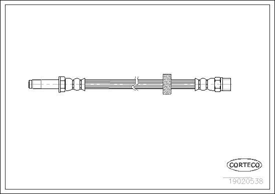 Corteco 19020538 - Тормозной шланг unicars.by