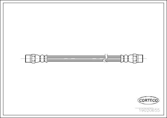 Corteco 19020655 - Тормозной шланг unicars.by