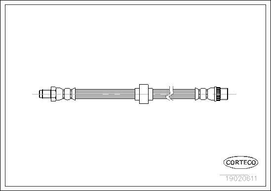 Corteco 19020611 - Тормозной шланг unicars.by