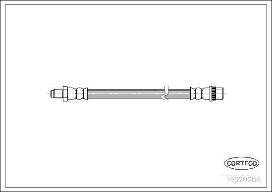 Corteco 19020688 - Тормозной шланг unicars.by