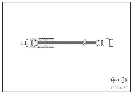 Corteco 19020032 - Тормозной шланг unicars.by