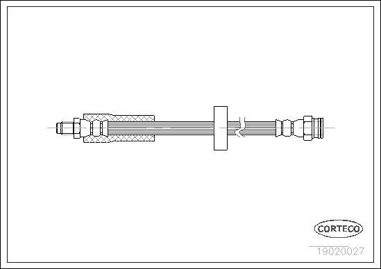 Corteco 19020027 - Тормозной шланг unicars.by