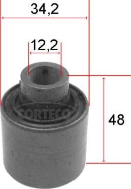 Corteco 80000091 - Сайлентблок, рычаг подвески колеса unicars.by