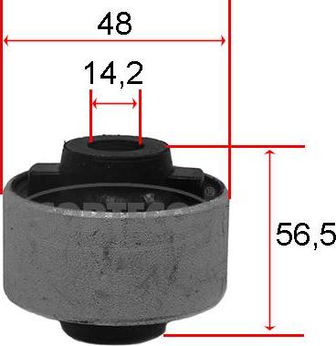 Corteco 80001540 - Сайлентблок, рычаг подвески колеса unicars.by