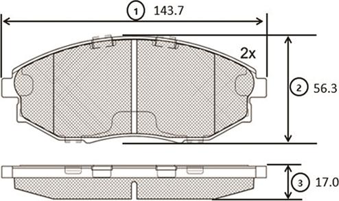 CTR GK0443 - Тормозные колодки, дисковые, комплект unicars.by