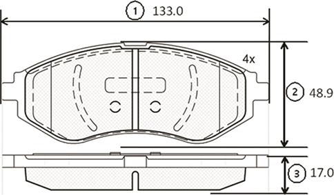 CTR GK0439 - Тормозные колодки, дисковые, комплект unicars.by