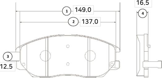 CTR GK0470 - Тормозные колодки, дисковые, комплект unicars.by