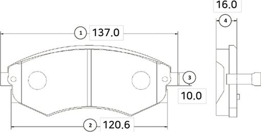 CTR GK0560 - Тормозные колодки, дисковые, комплект unicars.by