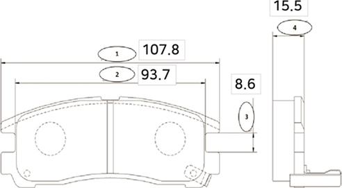 CTR GK0574 - Тормозные колодки, дисковые, комплект unicars.by